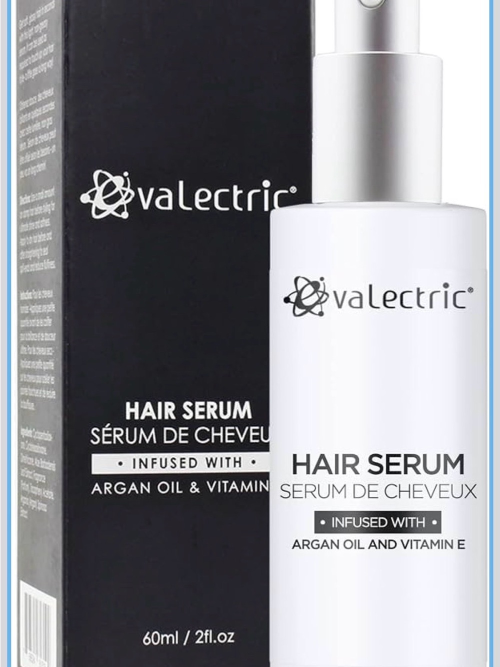 Valectric Hair Serum in White – Argan Oil & Vitamin E (538)